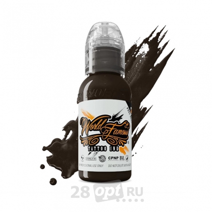 Краска для художественной татуировки World Famous Tattoo Ink, Dark Chocolate, 30 мл