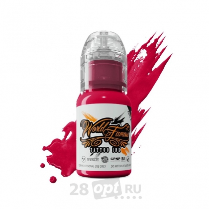 Краска для художественной татуировки World Famous Tattoo Ink, Rose Red, 15 мл