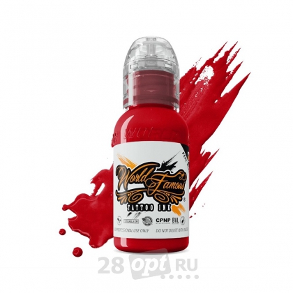 Краска для художественной татуировки World Famous Tattoo Ink by Master Mike, Demon Red, 30 мл