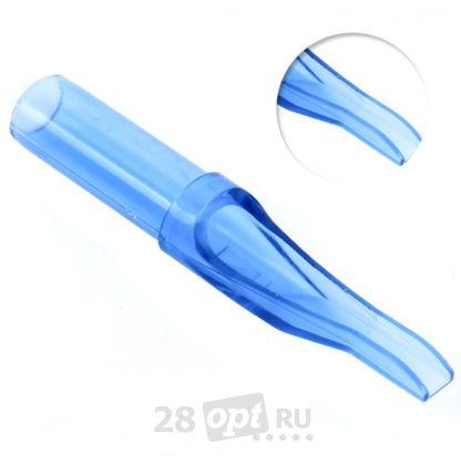 Уцененный товар Тату-наконечник Flat Professional Tip 7, Blue Sea, коробка 50 шт.