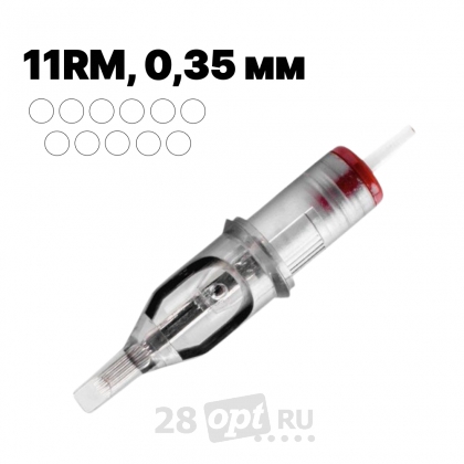 Картриджи для художественной татуировки EZ Revolution C1211M1C-1 Round Magnum 11, 0,35 мм, коробка 20 шт.