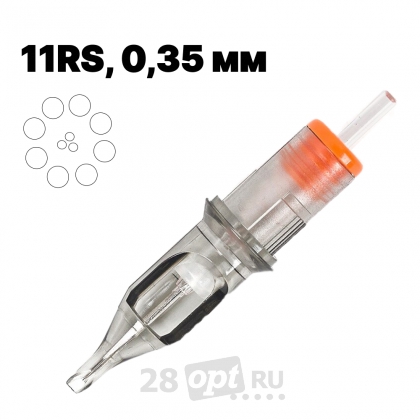 Картриджи для художественной татуировки EZ Revolution RC1211RS-1 Round Shader 11, 0,35 мм, коробка 20 шт.