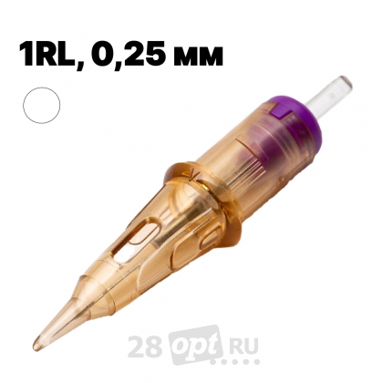 Картриджи для художественной татуировки EZ V-Select VC-P0801RL Round Liner 1, 0,25 мм, коробка 20 шт.