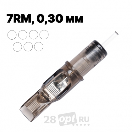 Картриджи для художественной татуировки EZ Filter FC-1007M1C, Round Magnum 7, 0,30 мм, коробка 10 шт.