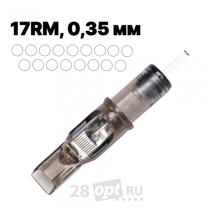 Картриджи для художественной татуировки EZ Filter FC-1217M1C, Round Magnum 17, 0,35 мм, коробка 10 шт.