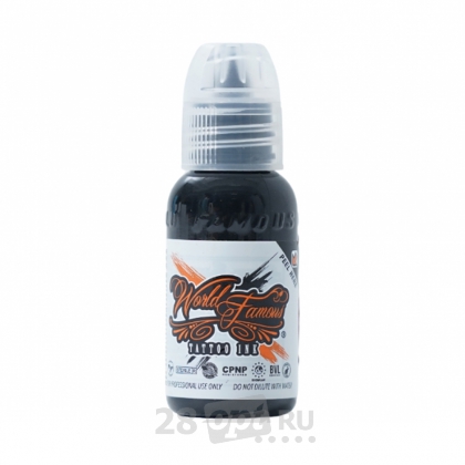 Краска для художественной татуировки World Famous Tattoo Ink, True Black, 30 мл