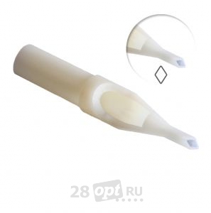 Уценённый товар, Тату-наконечник Diamond Tip PDDT 14 белый, блистер 5 шт.