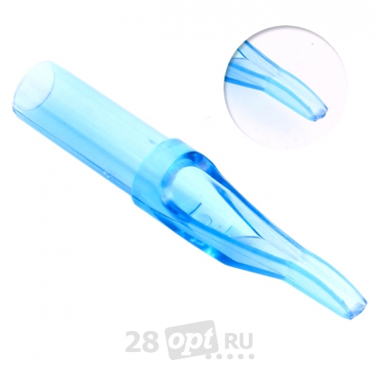 Уцененный товар Тату-наконечник Flat Professional Tip 5, Blue Sea, коробка 50 шт.